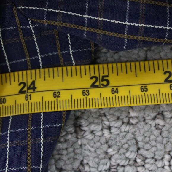 AXIS Shirt Mens Large L Navy Blue Plaid Button Down Pocket Front Collared Cotton - Picture 8 of 9